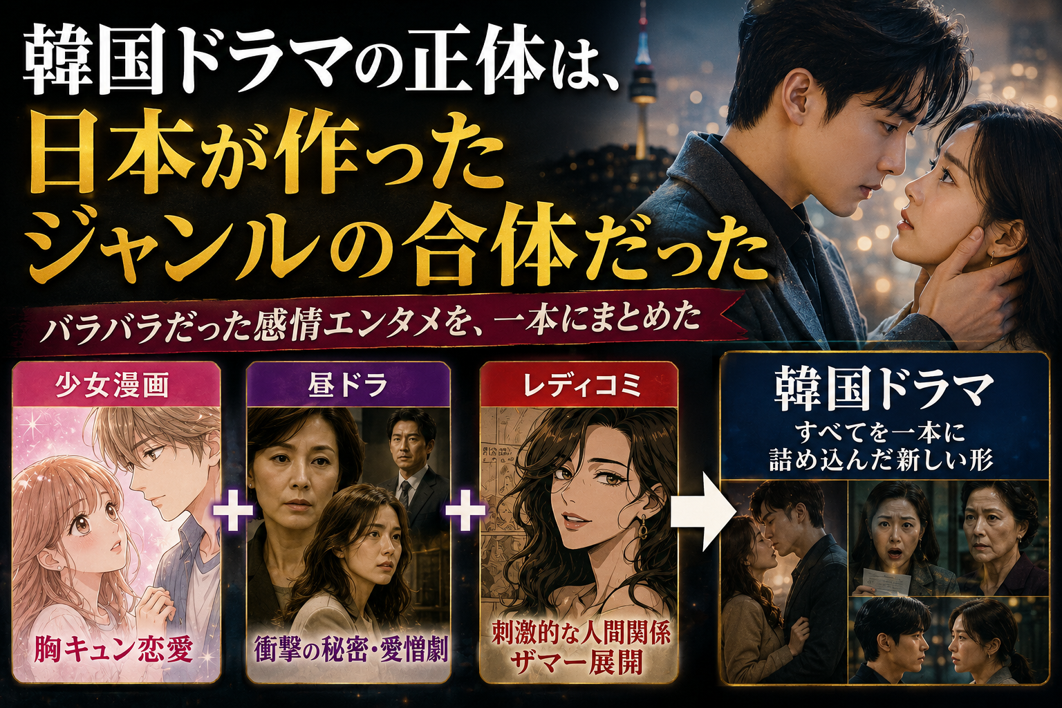 韓国ドラマは日本の昼ドラと少女漫画とレディコミの魔改造合体