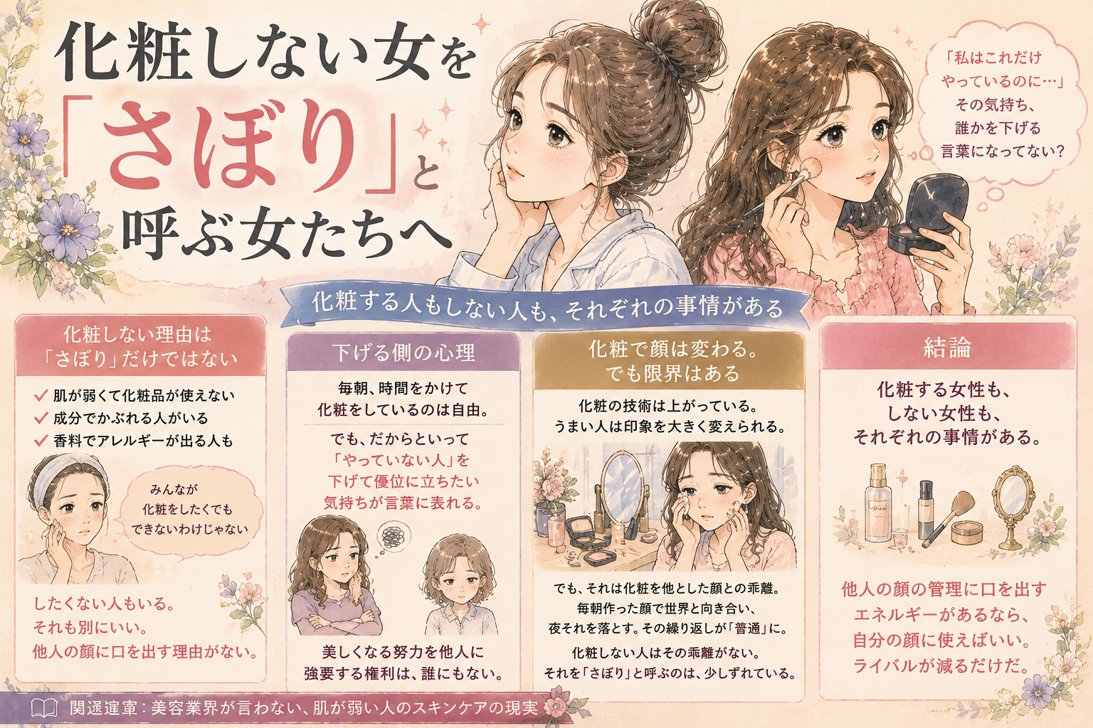 化粧しないはさぼり？