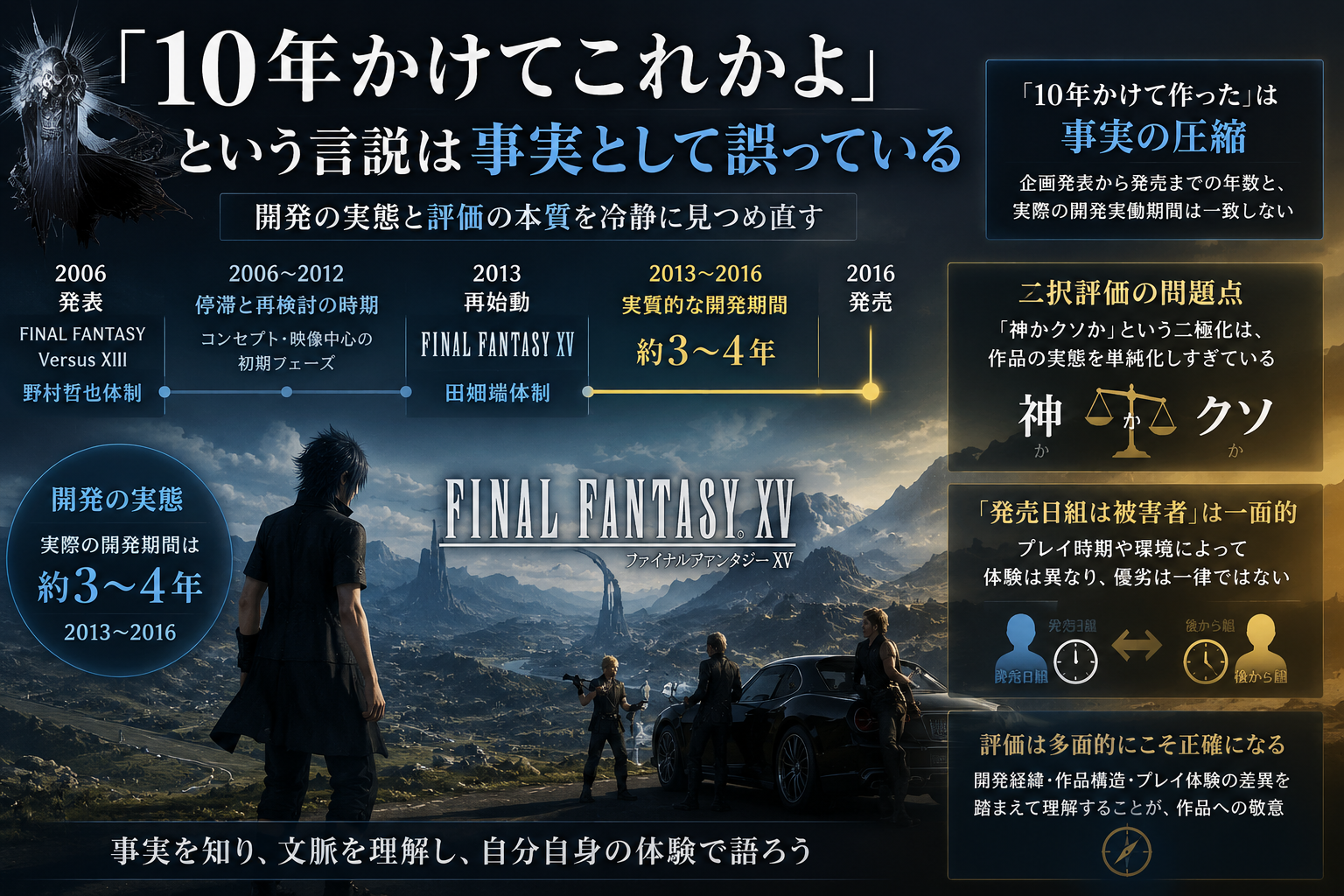 FF15はクソゲーと安易に言われすぎ